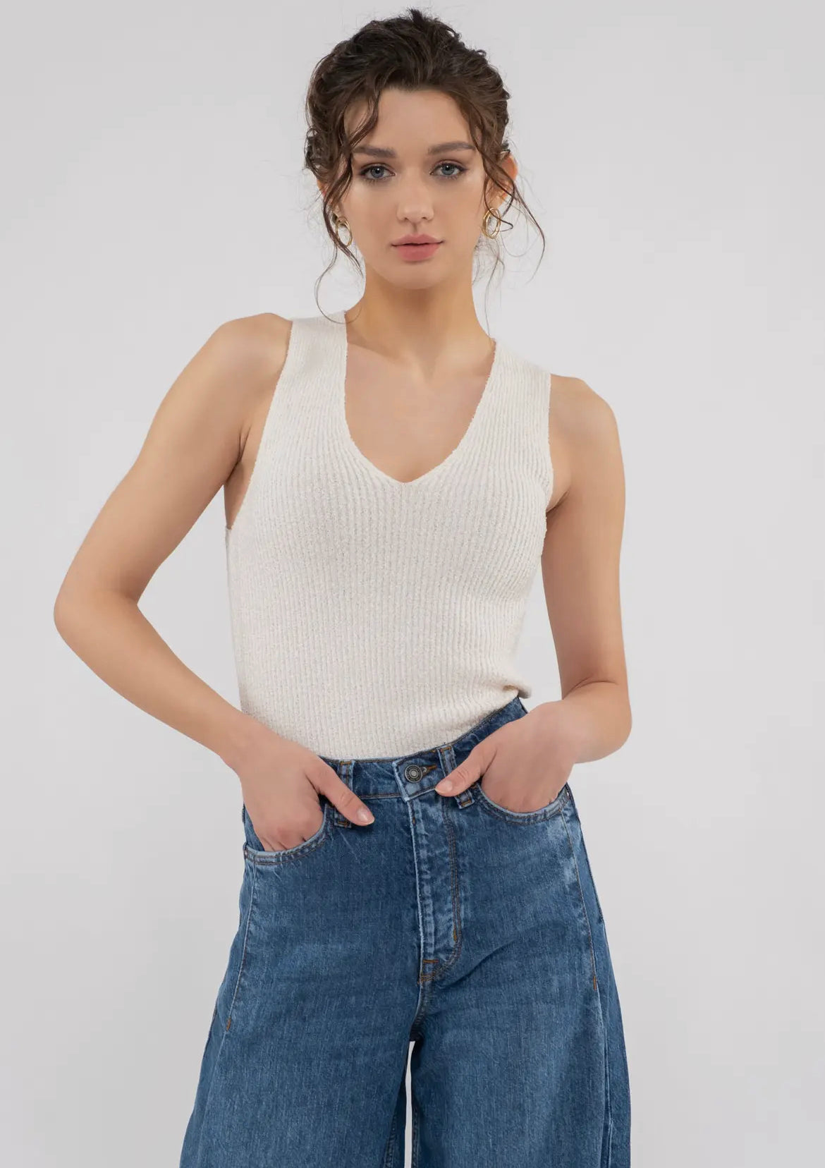 Ivory Knit Tank | Blakely Grace